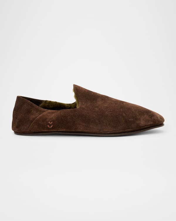 Bottega Veneta Men's Sunday Intrecciato Leather Slippers