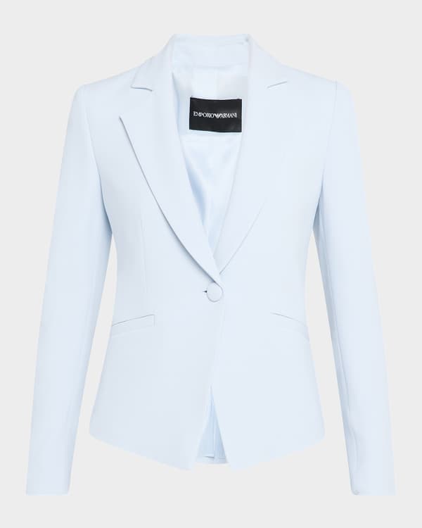 Cotton Couture Single-Button Blazer