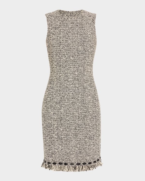 FABIANA FILIPPI Sleeveless Sequin Tweed Mini Dress | Neiman