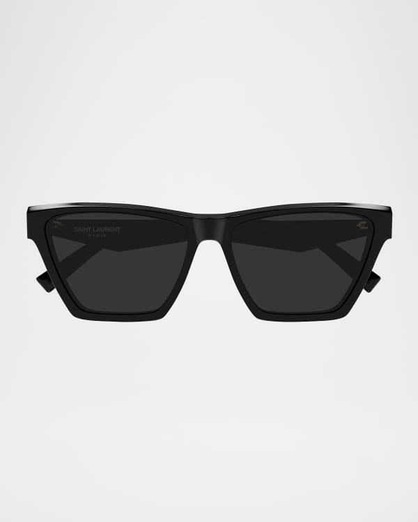 Saint Laurent Logo Acetate Cat-Eye Sunglasses | Neiman Marcus