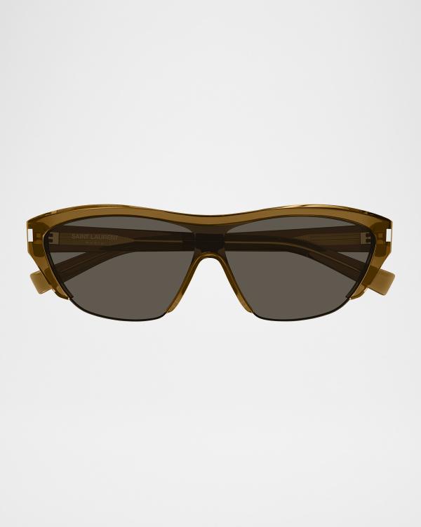 McQueen Studded Logo Metal Shield Sunglasses | Neiman Marcus display picture 3