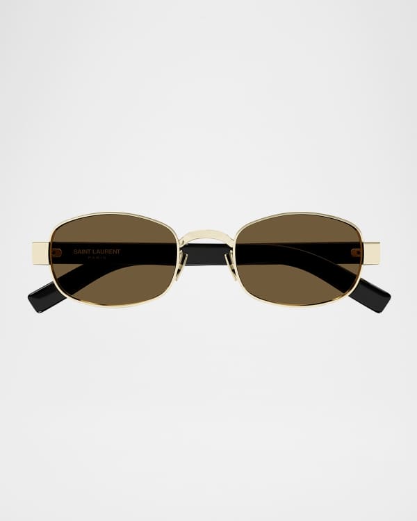 Saint Laurent 57mm Acetate Semi-Shield Sunglasses | Neiman Marcus