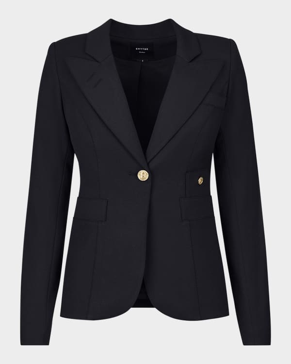 Smythe Oversized Short-Sleeve Blazer | Neiman Marcus