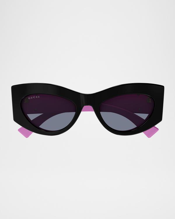 Gucci GG Logo Cat-Eye Sunglasses | Neiman Marcus display picture 1