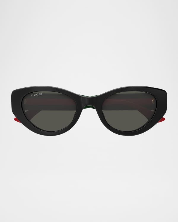 Gucci Embellished Acetate Cat-Eye Sunglasses | Neiman Marcus