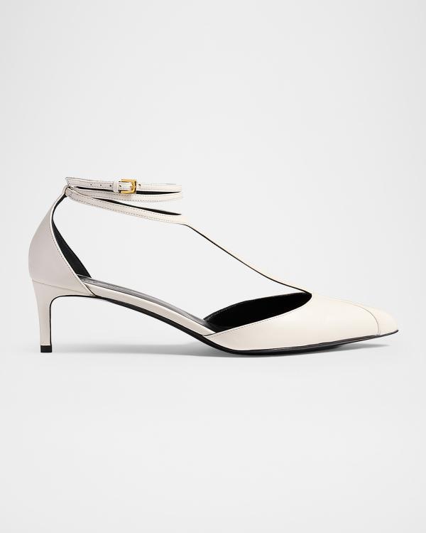 Ferragamo Erica Leather Bow Comma-Heel Pumps | Neiman Marcus