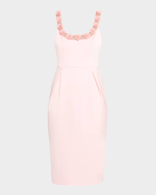 Liv Foster Elara High-Low Beaded Lace Midi Dress | Neiman Marcus