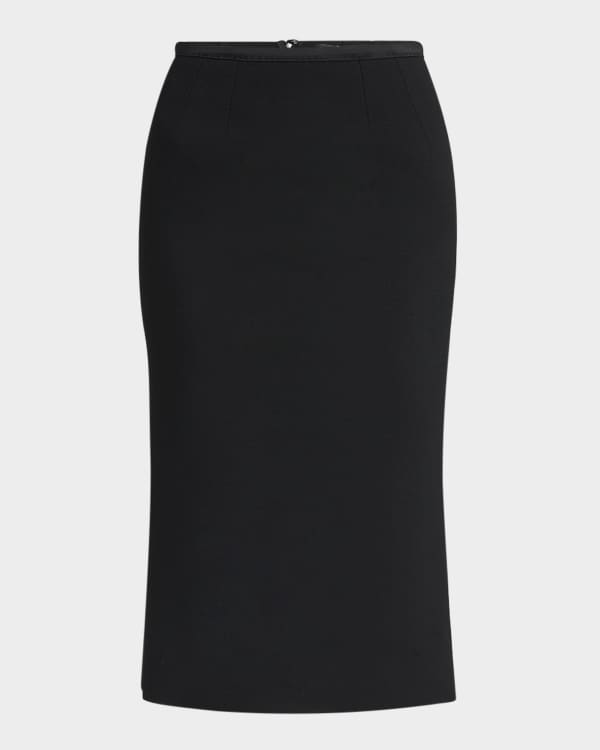 Victoria Beckham Kick Detail Skirt | Neiman Marcus