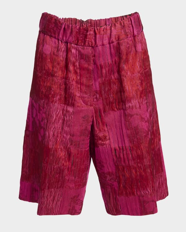 La DoubleJ Foulard Silk Pull-On Shorts | Neiman Marcus