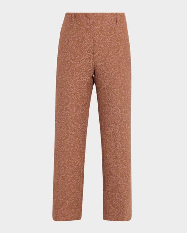 【Dries Van Noten】ポーシャス・フローラル・ジャカードパンツ Dries Van Noten Poumas Jacquard Straight-Leg Pants | Neiman