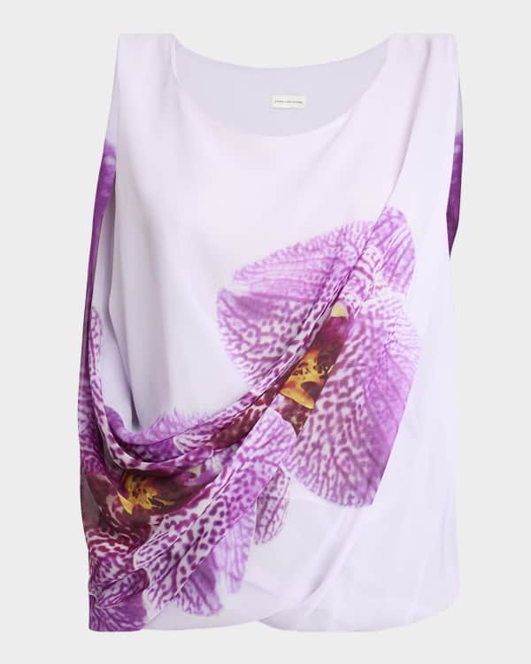 Dries Van Noten Cussia Abstract-Print Wrap Scarf Halter Top