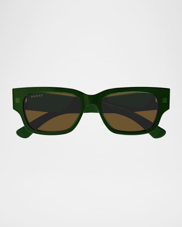 Men's GG1221SM Rimless Metal Rectangle Sunglasses