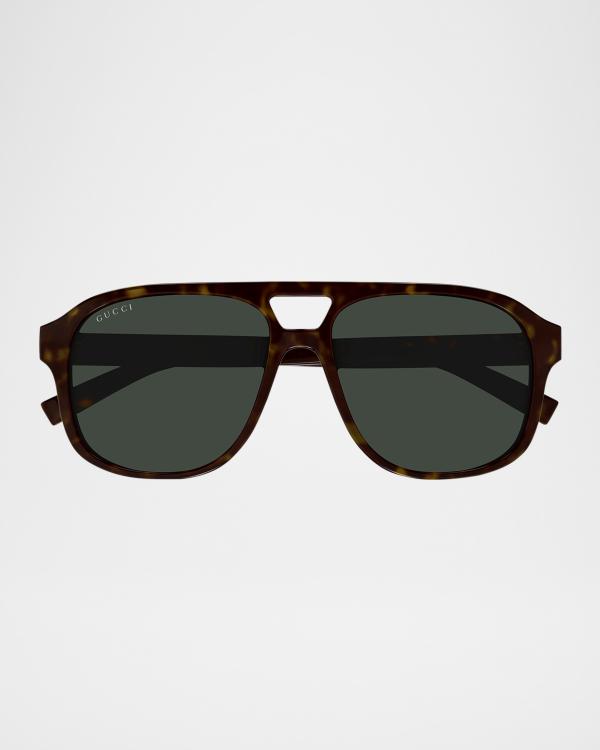 Gucci Men's GG1875S Metal Round Sunglasses | Neiman Marcus