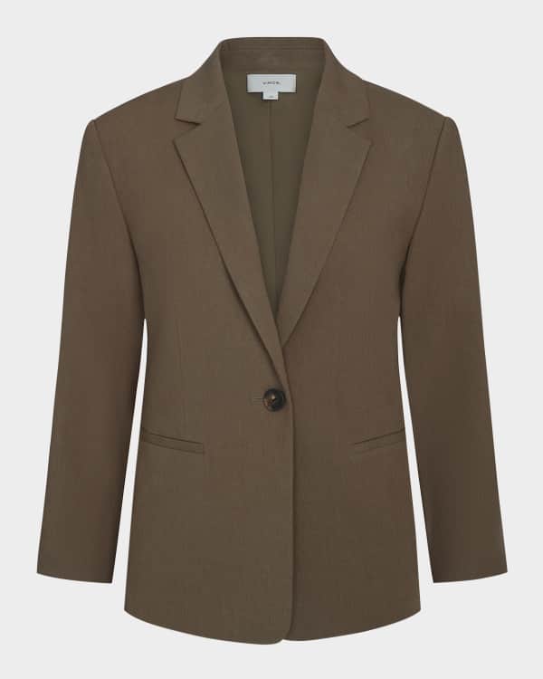 L'Agence Jayda Double-Breasted Sequined Tweed Blazer