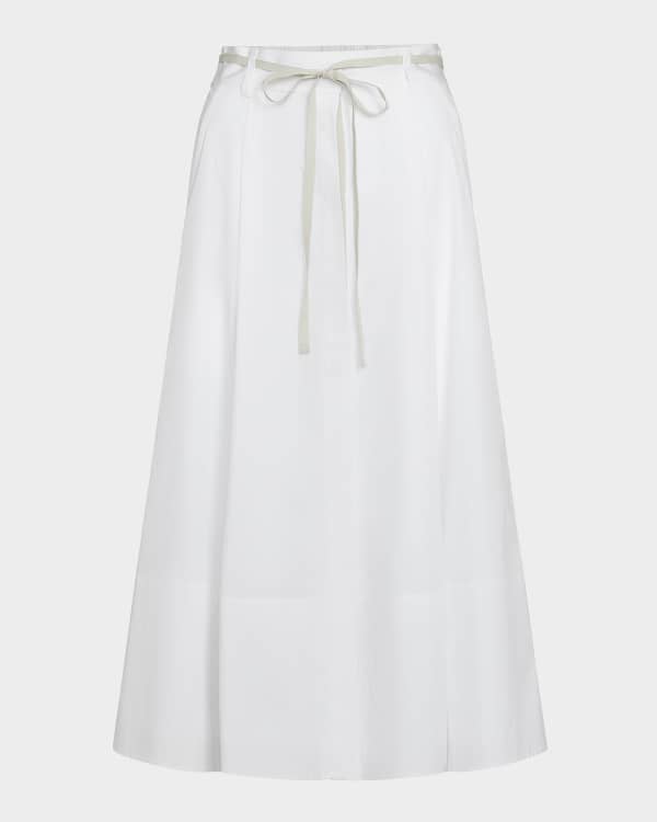 Polo Ralph Lauren Battenberg Lace Linen Midi Skirt | Neiman