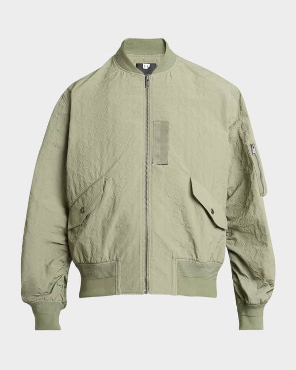 Givenchy Men's Cropped Military Bomber Jacket | Neiman Marcus