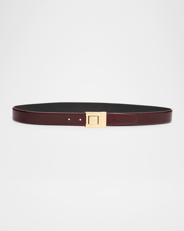 Box Laque YSL Leather Belt