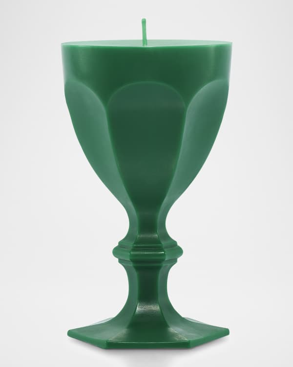 Baccarat Harcourt Goblet Candle, Blue | Neiman Marcus