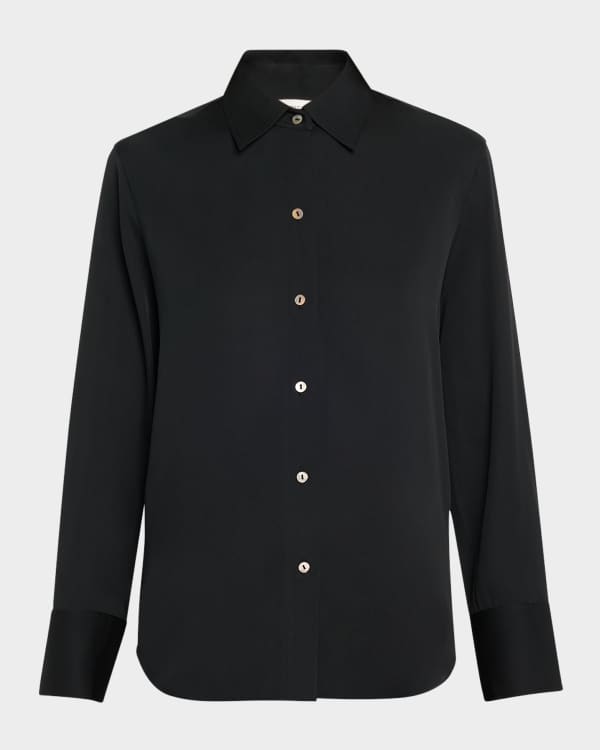 Theory Easy Tie Blouse | Neiman Marcus