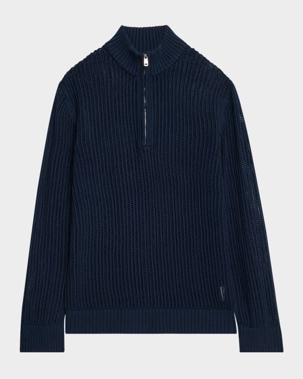 Polo Ralph Lauren Men's Wool Quarter-Zip Sweater | Neiman Marcus Polo Ralph Lauren Men's Wool Quarter-Zip Sweater | Neiman Marcus
