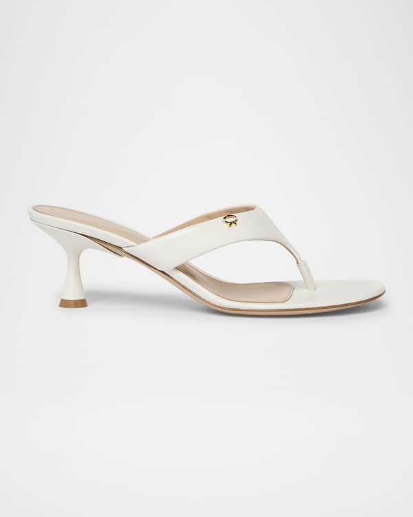 サンダル・ミュール Jw Anderson  Sandals Women Leather White Chain Twist leather sandals in white - JW Anderson | Mytheresa