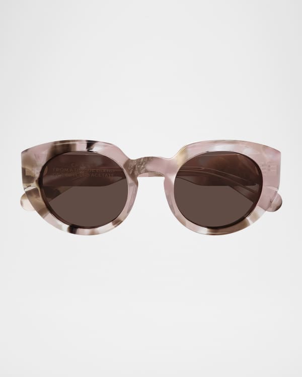 EMBOSSED LOGO SQUARE FRAME SUNGLASSES 25503 IN ACETATE
