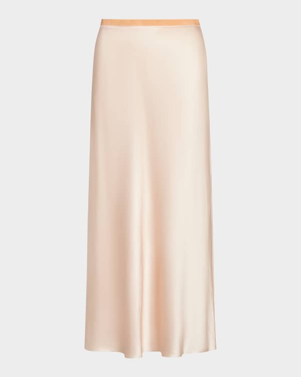 ★Max Mara★ Satin Long Skirt Beige 2511101018600031 Max Mara Leisure Alessio Straight Satin Midi Skirt | Neiman