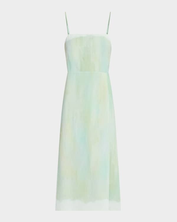 ARMANI MESH PRINT MIDI DRESS