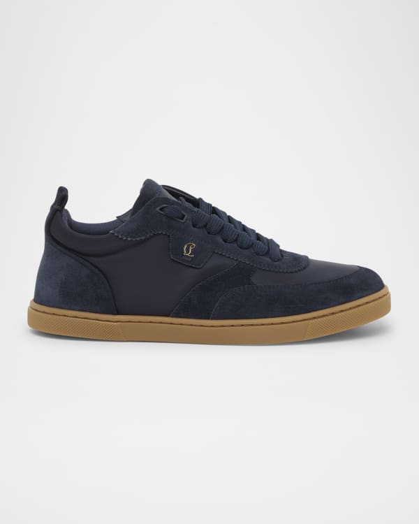 Christian Louboutin Vieira Spike Suede Low-Top Sneakers