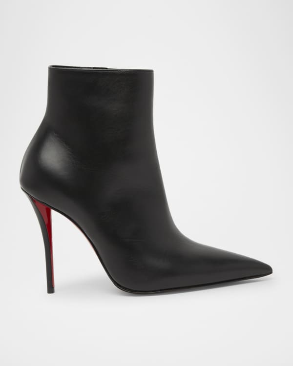 Bottega Veneta Leather Knot-Heel Ankle Booties | Neiman Marcus