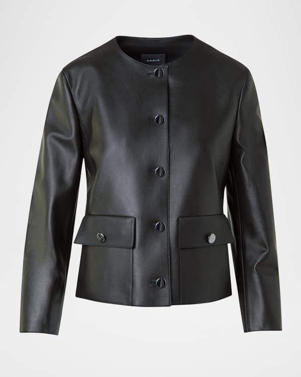 【関税＆送料込み】Jil Sander Black Linen Jacket Jil Sander Lacquered Linen Sport Jacket With Leather Collar