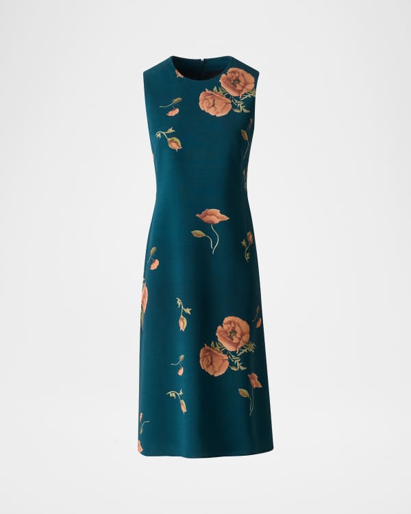 オールインワン・サロペット Etro Floral Embroidered Midi Dress With Square Neckline Etro Paisley Brocade Square-Neck Sleeveless Midi Dress