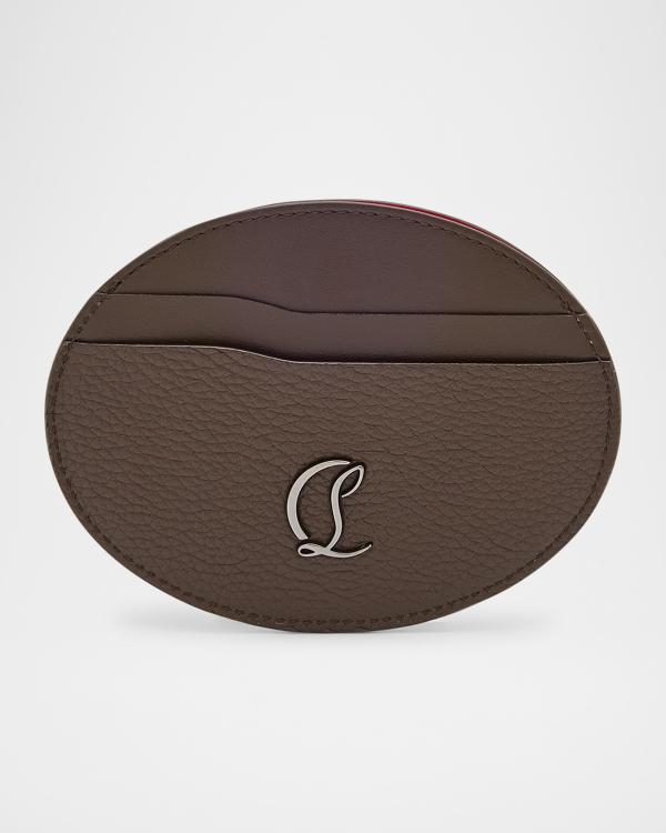 Christian Louboutin Men's Kios Spiked Leather Card Case | Neiman