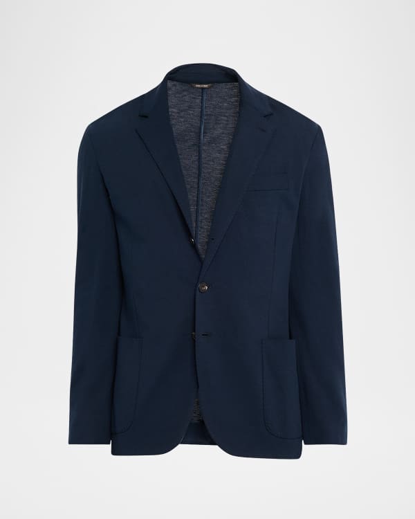 Burberry Men's Suit Jacket with Zip Pocket | Neiman Marcus