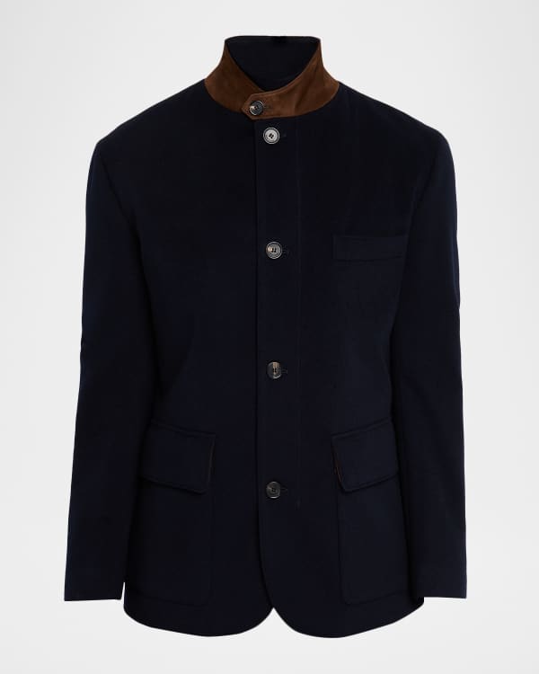 Loro Piana Men's Winter Voyager Baby Cashmere Caban Jacket