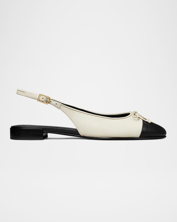 【関税＆送料込み】Tod'S Leather Slingback Ballerinas Tod's Bar Leather Slingback Ballerina Flats | Neiman Marcus