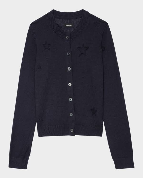 Alice + Olivia Breanna Chunky Knit Cardigan | Neiman Marcus