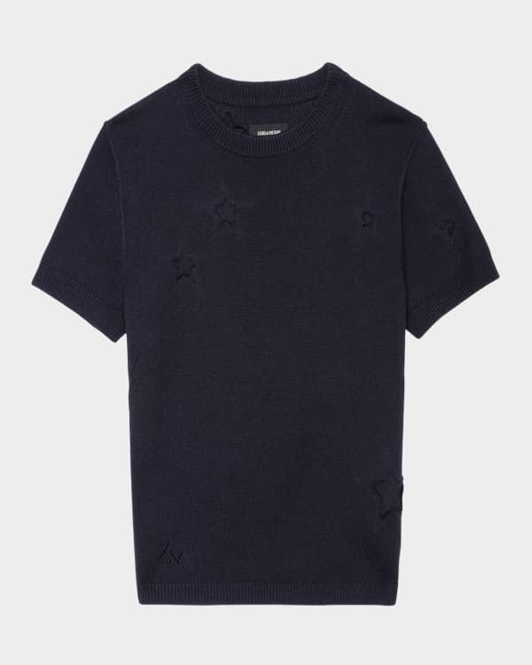 Ganni Rhinestone Relaxed T-Shirt | Neiman Marcus