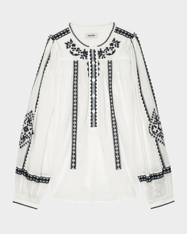 MM6 Maison Margiela Printed Top | Neiman Marcus