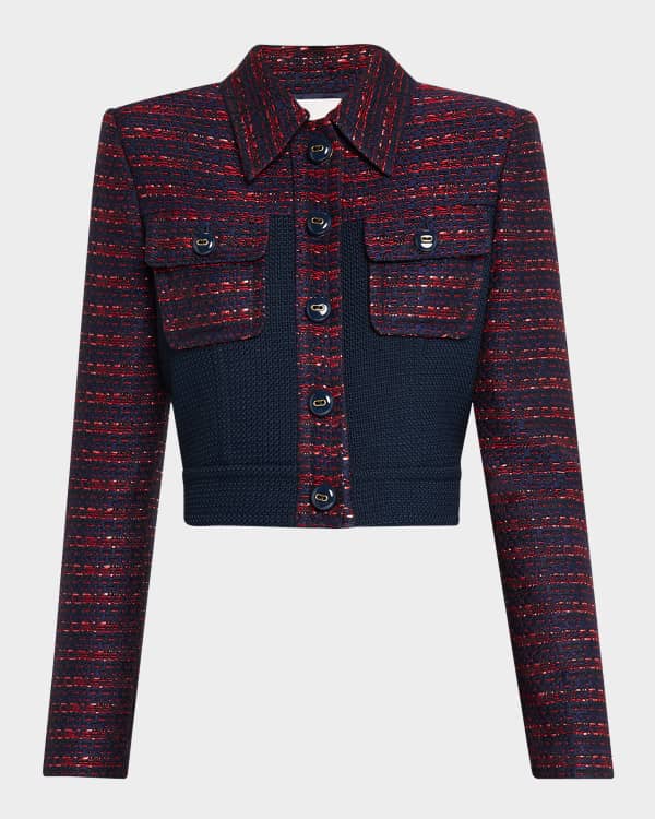 St. John Multi Boucle Tweed Knit Jacket | Neiman Marcus