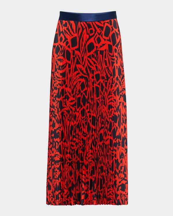 Printed Floral Lace Midi Pencil Skirt