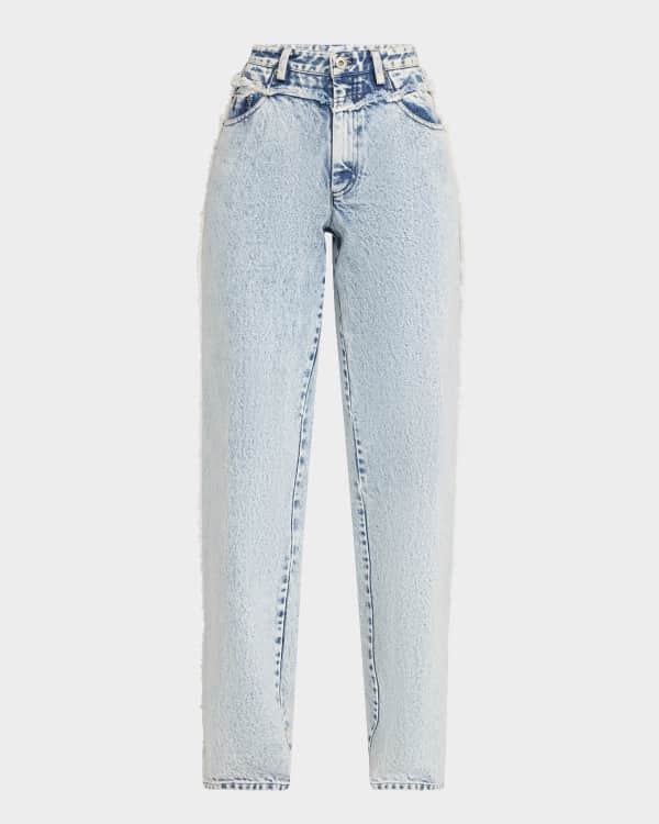 Isabel Marant Betiane Yoked Wide-Leg Denim Jeans | Neiman Marcus
