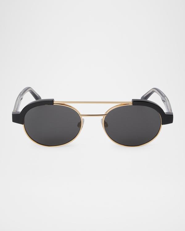 KREWE Louisa Oversized Round Acetate Sunglasses KREWE Louisa Nylon Round Sunglasses | Neiman Marcus main image 2