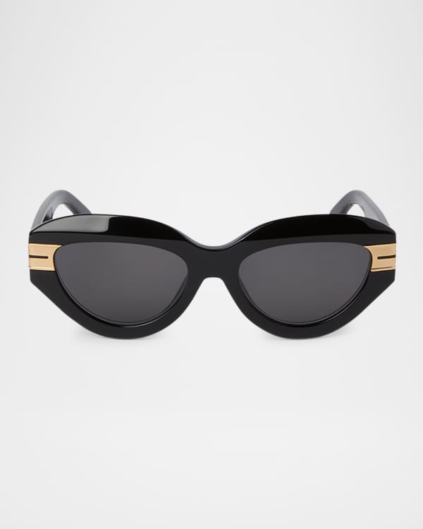 Cat-Eye Acetate Metal Temple Sunglasses main image 0