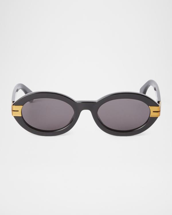 KREWE Louisa Oversized Round Acetate Sunglasses | Neiman Marcus display picture 2