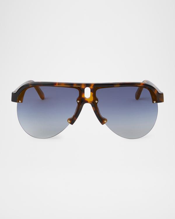 KREWE Earhart Blinker Mirrored Aviator Sunglasses w/ Side  display picture 1