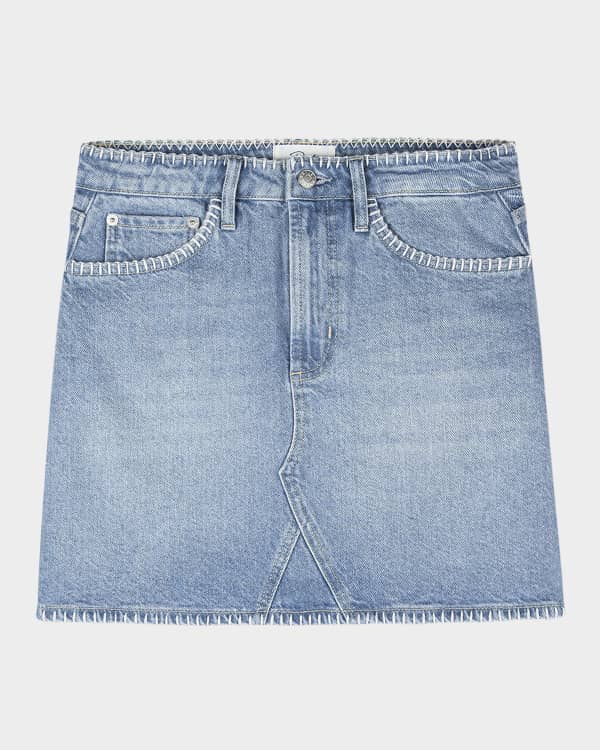 Alice + Olivia Marissa High-Rise Denim Maxi Skirt | Neiman