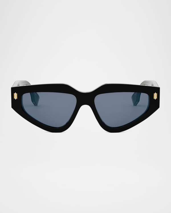 Fendi Roma Watersnake Square Sunglasses | Neiman Marcus