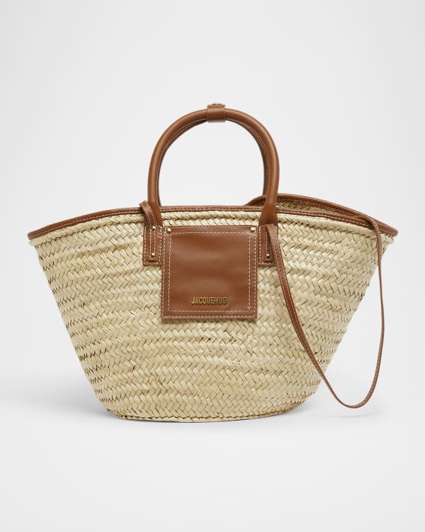 Loewe x Paula's Ibiza Slit Mini Tote Bag in Raffia with