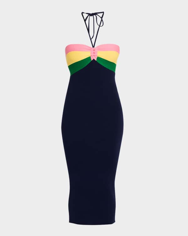 Striped Silk-Blend Dress